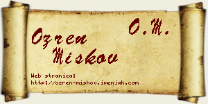 Ozren Miškov vizit kartica